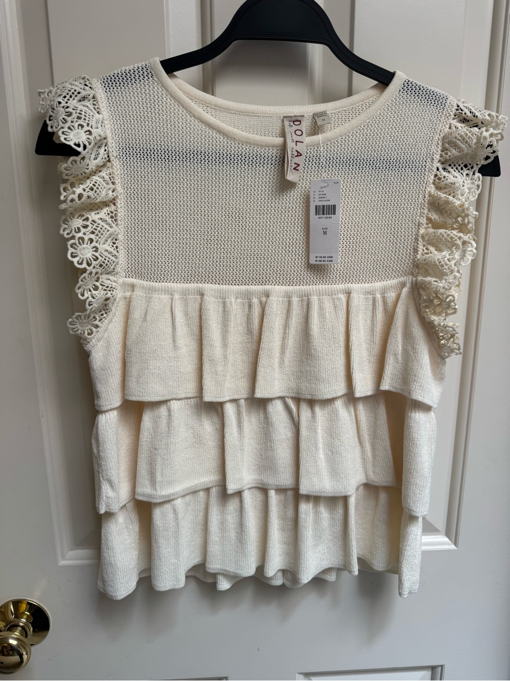 Dolan Ruffle Sweater Tank Lace - Picture 8 of 12